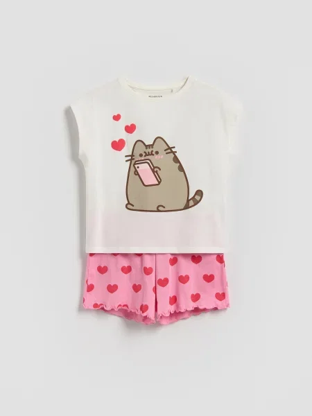 Reserved Dvoudílné pyžamo Pusheen krémová