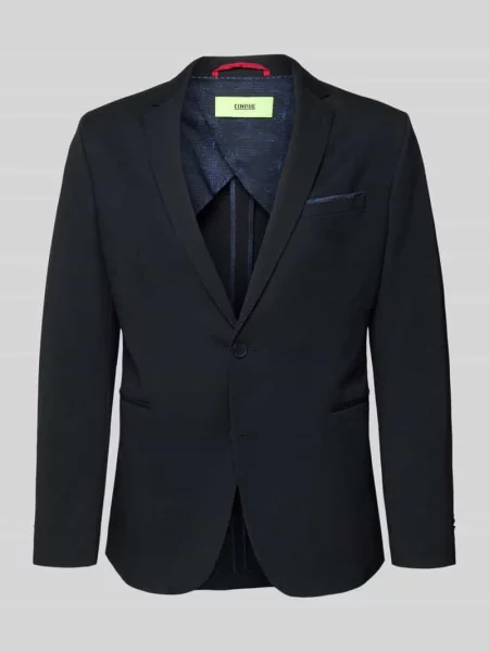 Marynarka na 2 o kroju slim fit z z wypustkami model „Data” Cinque czarna