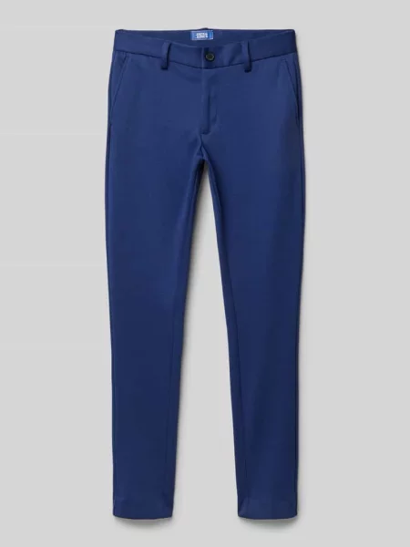Chinosy o kroju slim fit z ozdobnymi szwami i dodatkiem model ‘JAXON’ Jack & Jones niebieskie