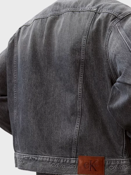 Джинсовая куртка Calvin Klein Jeans с камнями синяя