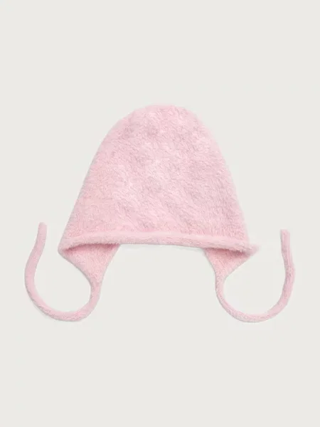 Kangol căciulă cu urechi pentru femei FAUX FUR KNIT BONNET roz