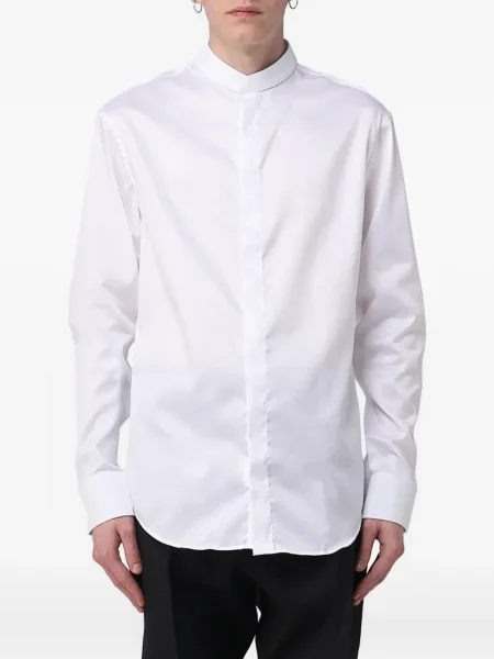 Gulerat lung cămașă Emporio Armani alb