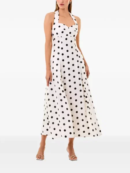 Rochie midi Nicholas cu buline alb