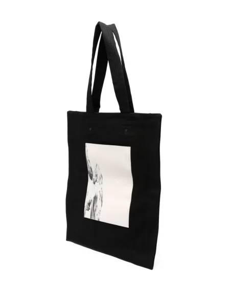 Torba Y-3 w kwiatki z nadrukiem czarna