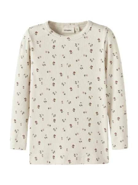 Lil'Atelier Tricou NMFGago crem / oliv / roz / carmin roșu