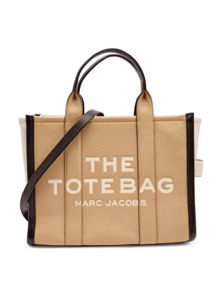 Marc Jacobs De piele geantă shopper The Colorblock Medium Tote Bag bej