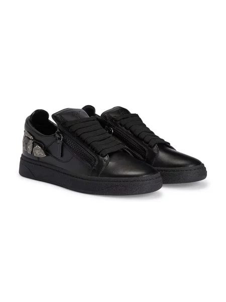 Кожаные кроссовки Giuseppe Zanotti черные