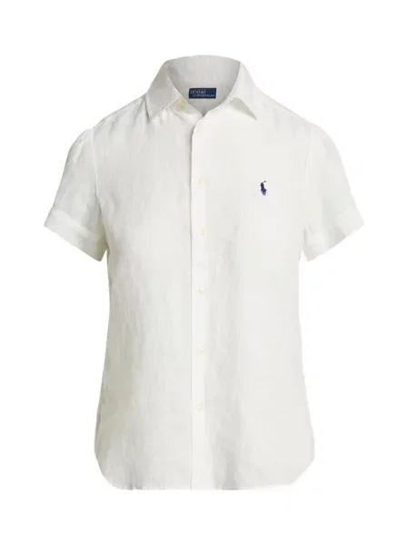 Polo Ralph Lauren cămașă de in PD LINEN alb