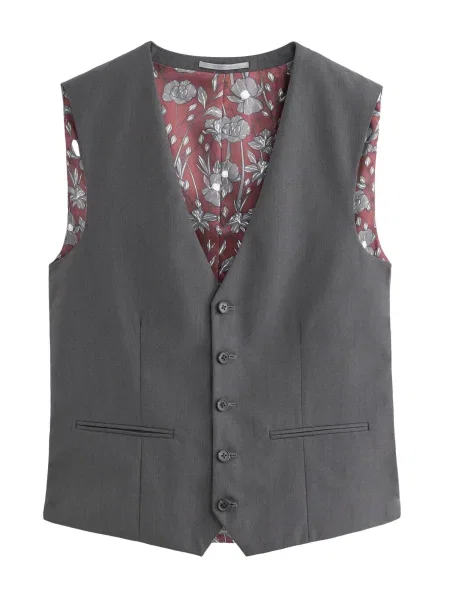 Next Vestă de costum închis gri