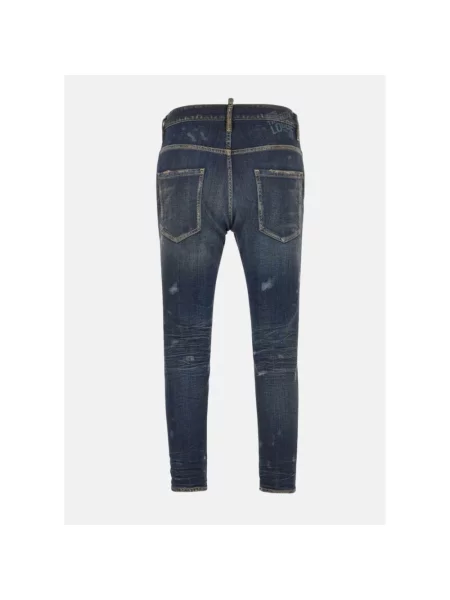 Skinny jeansy skinny Dsquared2 niebieskie