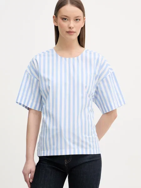 Calvin Klein Jeans Bluza Košulja za žene od pamuka plava