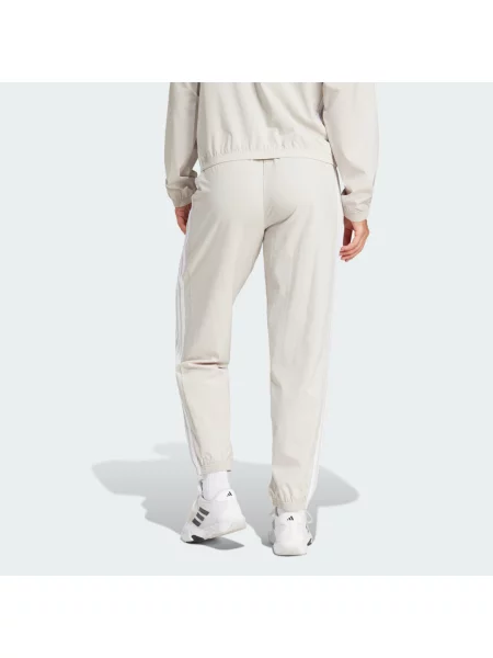 Spodnie adidas Train Essentials Woven 3 paski beżowe XS białe