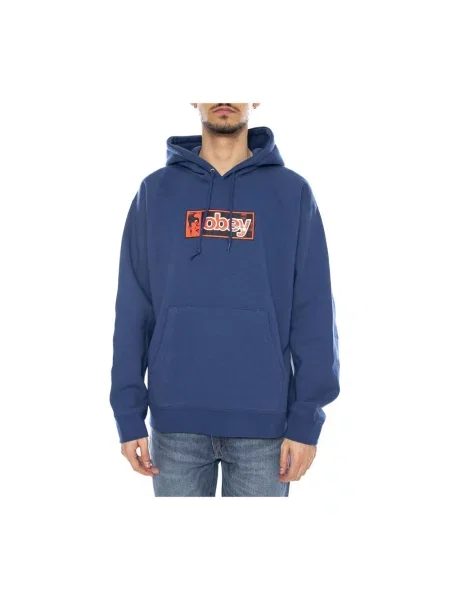 Bluza polarowa Obey polarowa niebieska
