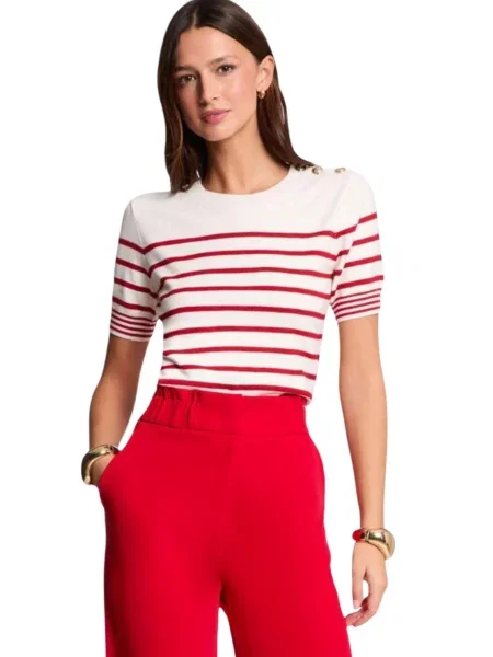 Pruhované tričko Morgan De Toi bílé