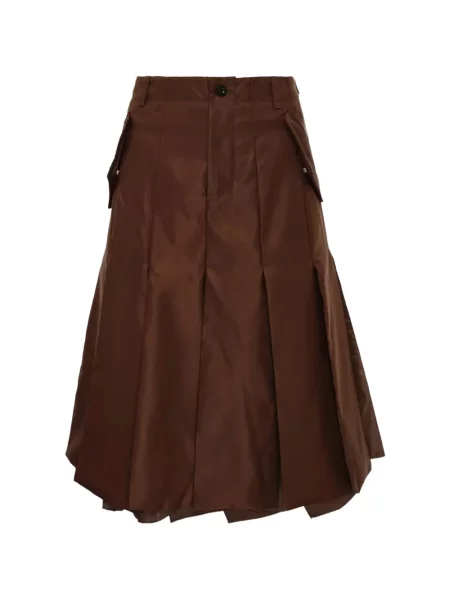 Spódnica Sacai brązowa