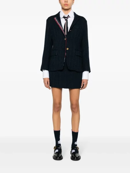 Sijonas Thom Browne tvido mėlyna