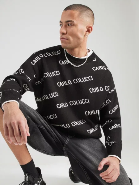 Carlo Colucci Pulover negru alb