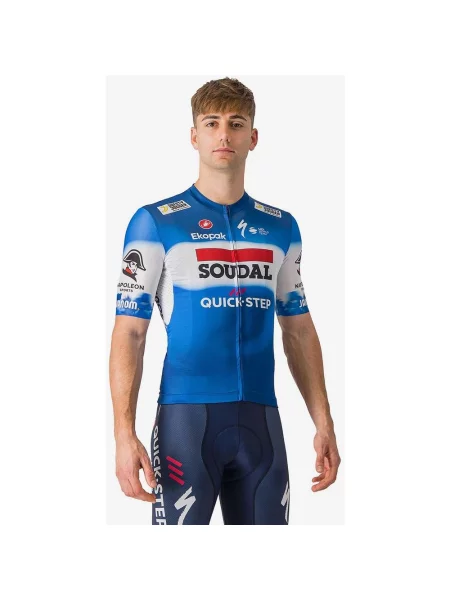 Koszulka rowerowa Soudal Quick-Step Competizione 3 krótki rękaw XL niebieska