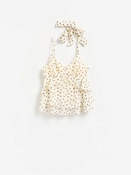 Reserved Top cu buline crem