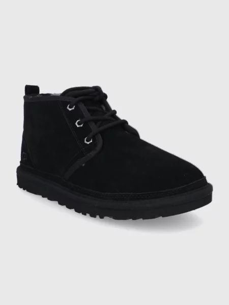 Sneakerși Ugg din piele negru