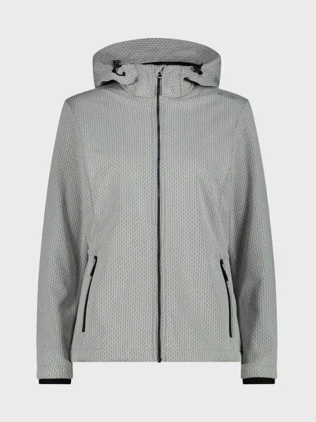 Вітровка Cmp з капюшоном софтшел сіра