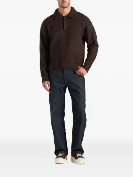 Μάλλινο polo Manière De Voir καφέ