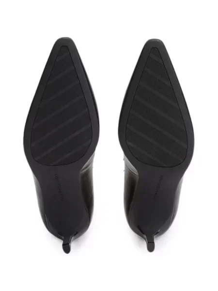 Pantofi cu toc Tommy Hilfiger cu autograf negru