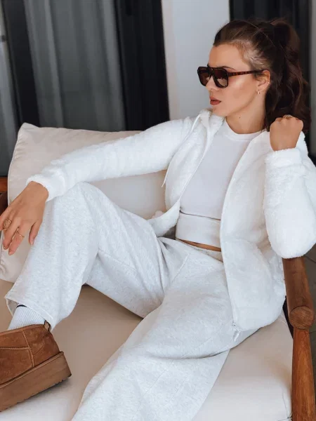 Bluza z kapturem Dstreet biała