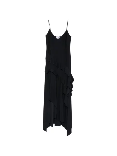 Rochie Love Moschino cu volane asimetrică negru