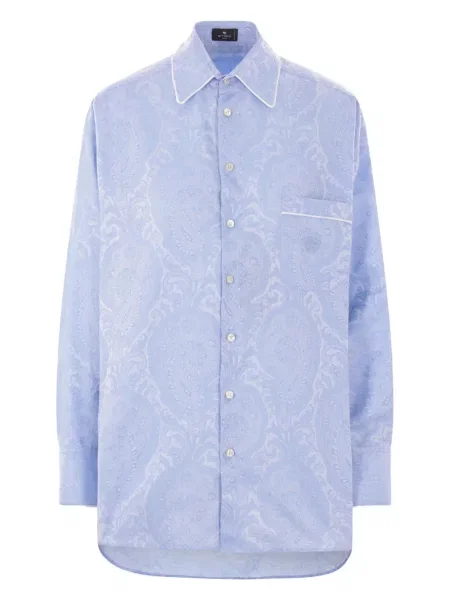 Pijamale Etro cu imagine cu model paisley albastru