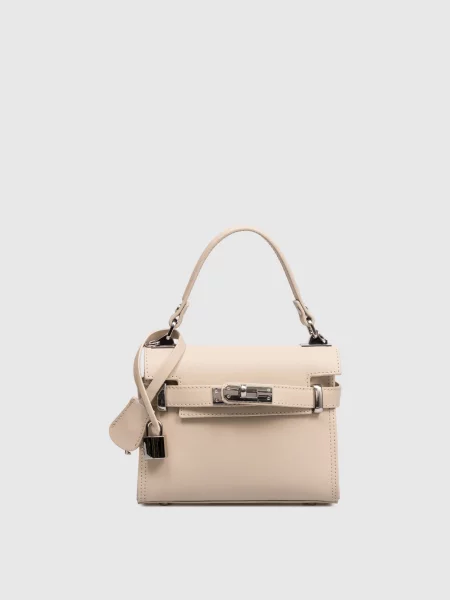 Кожаная сумка Gianni Notaro бежевая