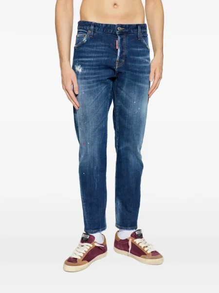 Blugi Dsquared2 zdrențuiți albastru