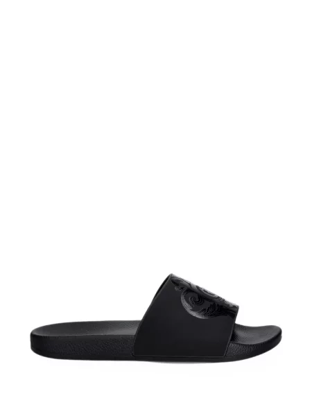 Papuci Just Cavalli cu imagine negru