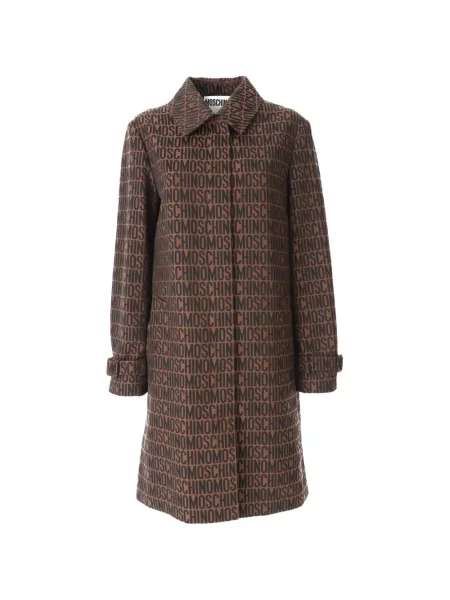 Pelerină de ploaie Moschino cu autograf maro