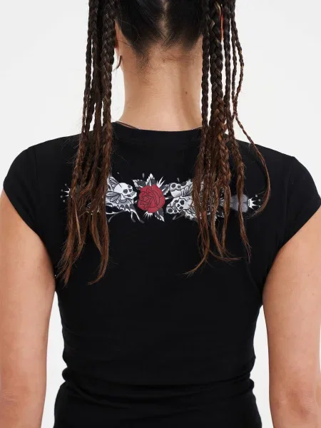 Ed Hardy Tričko čierna biela