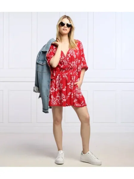 Superdry Salopetă | Relaxed fit bordo