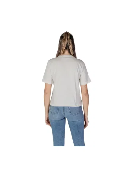 Koszulka z dekoltem v Liu Jo z dekoltem w serek biała