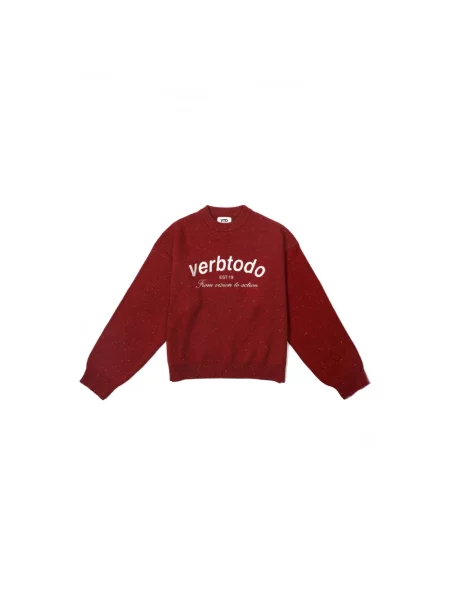 Sweter Verb To Do z dżerseju czerwony