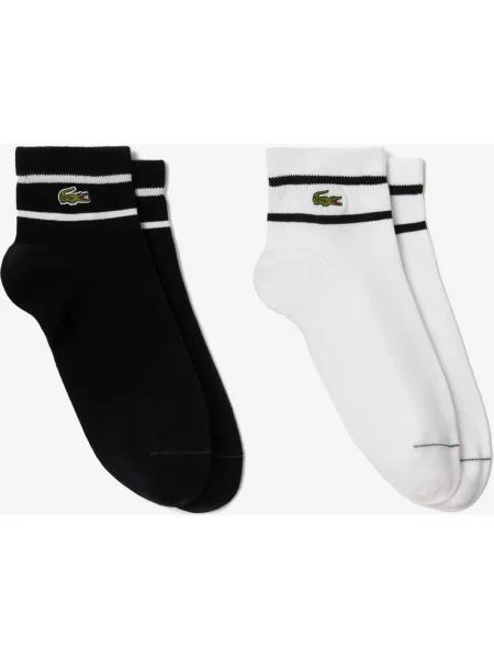 Skarpety Lacoste Sport Stripe czarne 2 pary białe