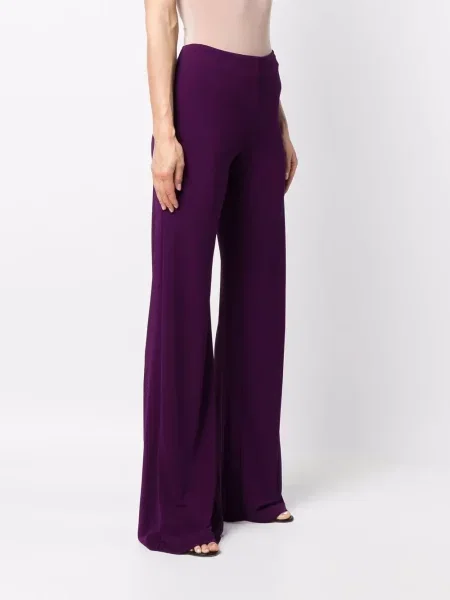 Pantaloni Alberta Ferretti evazate stretch violet