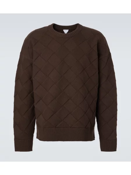 Pulover Bottega Veneta de lână maro