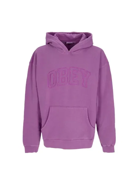 Bluza z kapturem Obey fioletowa