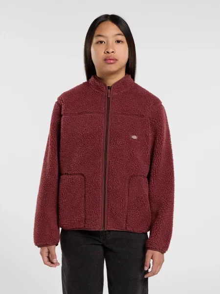 Дитяча Флісова кофта Dickies MOUNT HOPE FLEECE бордовий