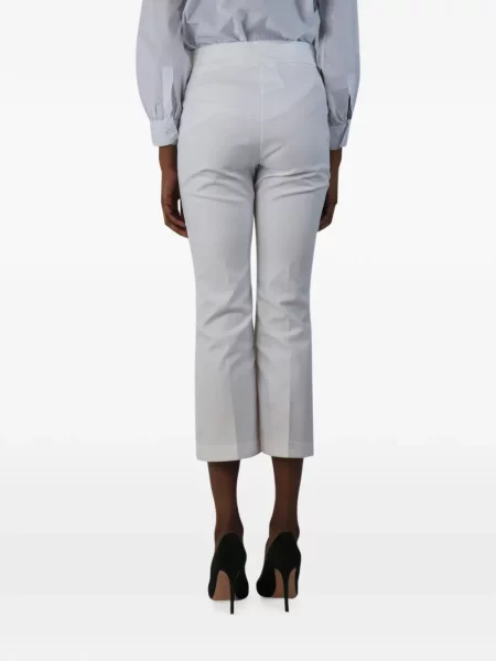 Decupat pantaloni Extreme Cashmere din cașmir alb