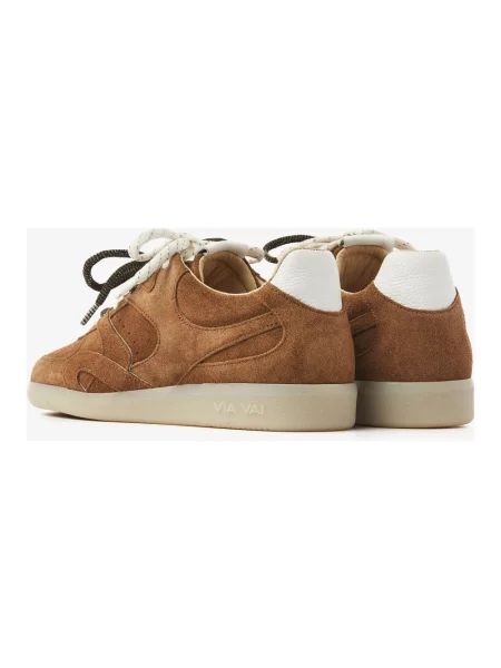 Sneakersy Via Vai skórzane brązowe