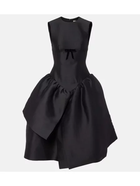 Rochie midi Shushu/tong cu funde până la genunchi de costum negru