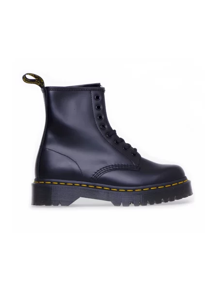 Botki Dr. Martens skórzane na platformie retro czarne