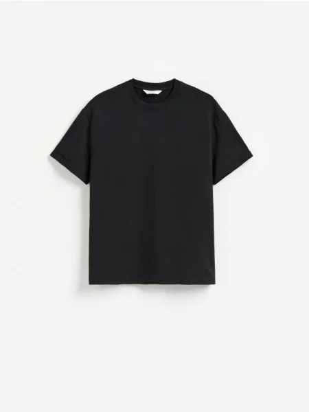 Reserved Tricou oversized cu conținut ridicat de negru