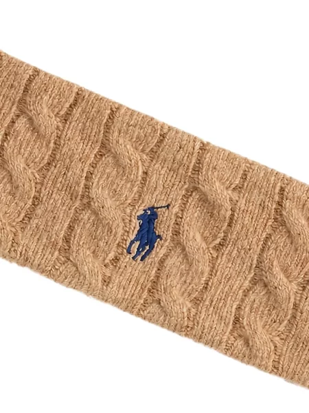 Geantă Polo Ralph Lauren din piele de căprioară cu autograf maro