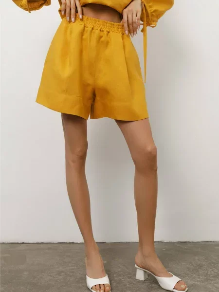 HARVEST Sunset Шорти Льон коричневий